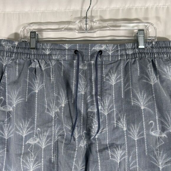 Hurley Board Shorts Men's XL Grey Flamingo Pull On Drawstring Pockets - Picture 2 of 8